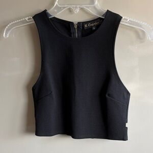 Black Sleeveless Crop Top Small